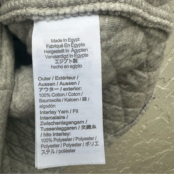 J CREW Shirt Men Small Quilted Knit Shacket Button Down Gray Cotton Chest Pocket - Picture 9 of 10